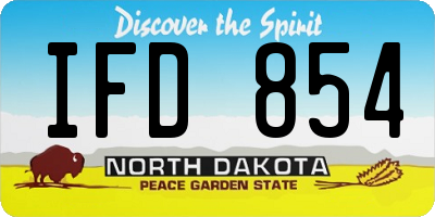 ND license plate IFD854