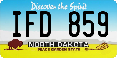 ND license plate IFD859