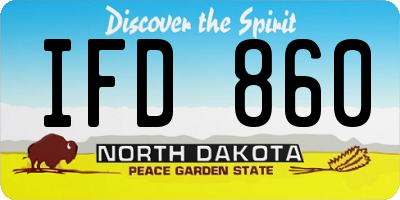 ND license plate IFD860