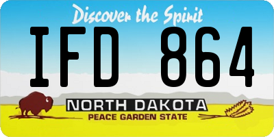 ND license plate IFD864