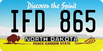 ND license plate IFD865