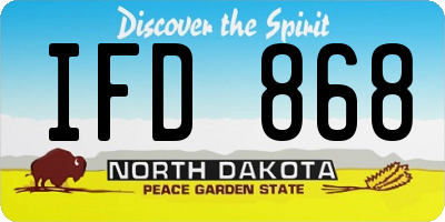 ND license plate IFD868