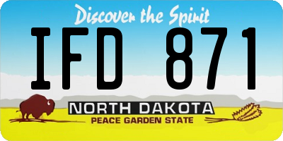 ND license plate IFD871