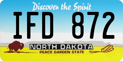 ND license plate IFD872