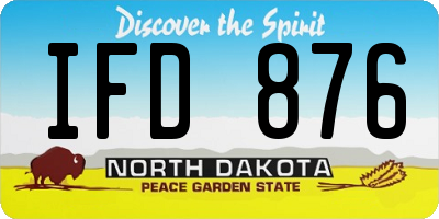 ND license plate IFD876