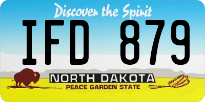 ND license plate IFD879