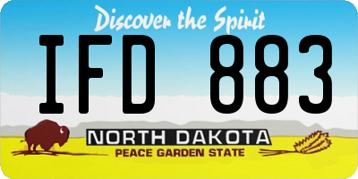 ND license plate IFD883