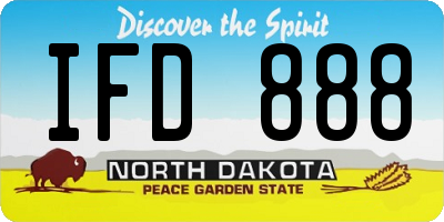 ND license plate IFD888