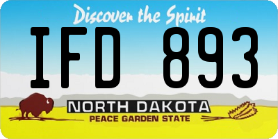 ND license plate IFD893