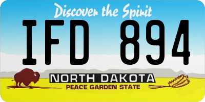 ND license plate IFD894