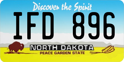 ND license plate IFD896