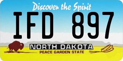 ND license plate IFD897