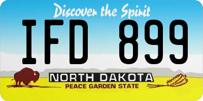 ND license plate IFD899