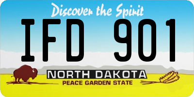 ND license plate IFD901
