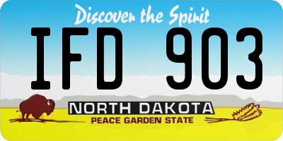 ND license plate IFD903