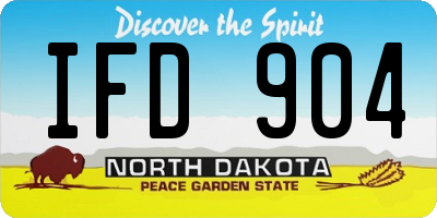 ND license plate IFD904