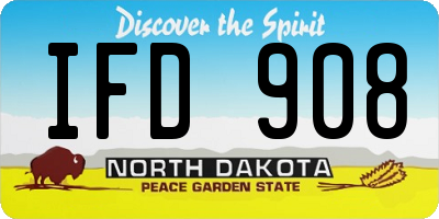 ND license plate IFD908