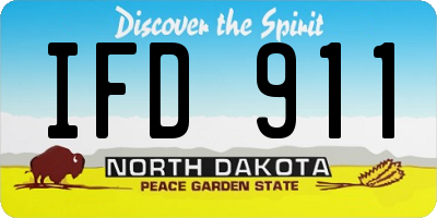 ND license plate IFD911