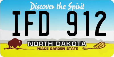 ND license plate IFD912