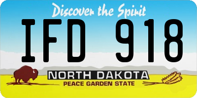 ND license plate IFD918