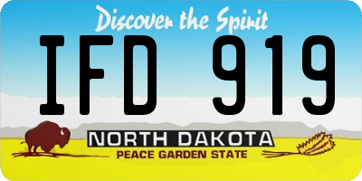 ND license plate IFD919