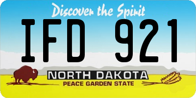 ND license plate IFD921