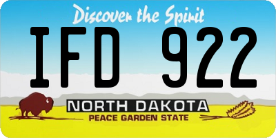 ND license plate IFD922