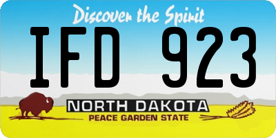 ND license plate IFD923