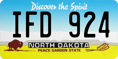 ND license plate IFD924
