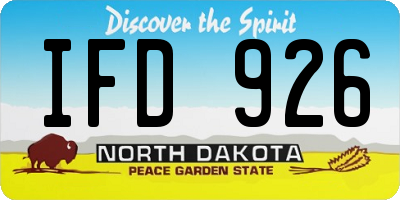 ND license plate IFD926