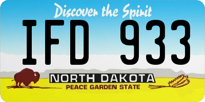 ND license plate IFD933