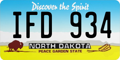 ND license plate IFD934