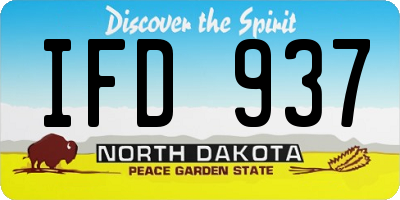 ND license plate IFD937