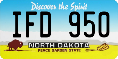 ND license plate IFD950