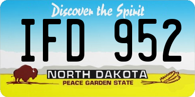 ND license plate IFD952