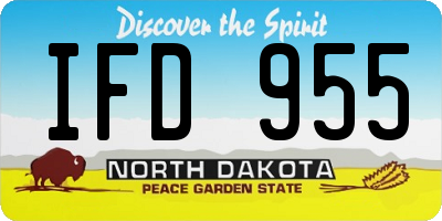ND license plate IFD955