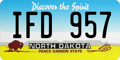 ND license plate IFD957