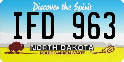 ND license plate IFD963