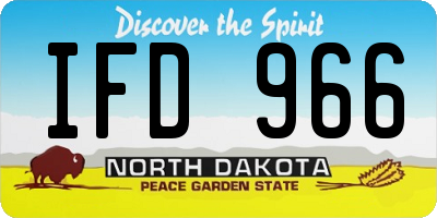 ND license plate IFD966
