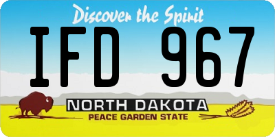 ND license plate IFD967
