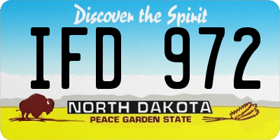 ND license plate IFD972
