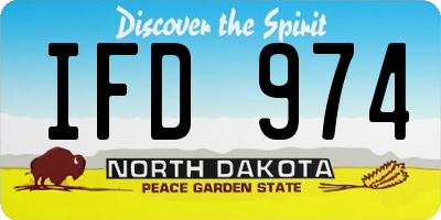 ND license plate IFD974