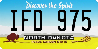 ND license plate IFD975