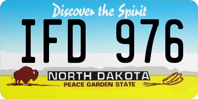 ND license plate IFD976