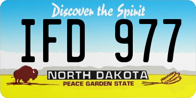 ND license plate IFD977