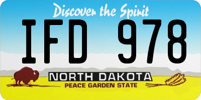 ND license plate IFD978