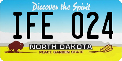 ND license plate IFE024