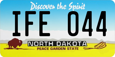 ND license plate IFE044