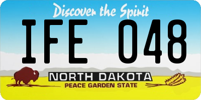 ND license plate IFE048
