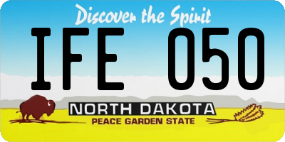 ND license plate IFE050